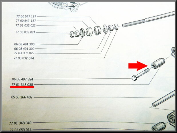 Rubber upper suspension arm 