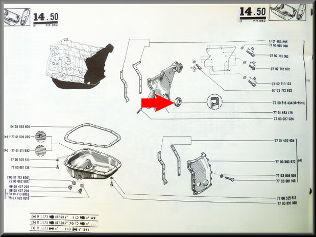 Crankshaft oil seal (40x55x8 mm)