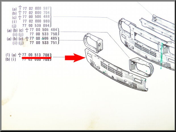 Lower front panel