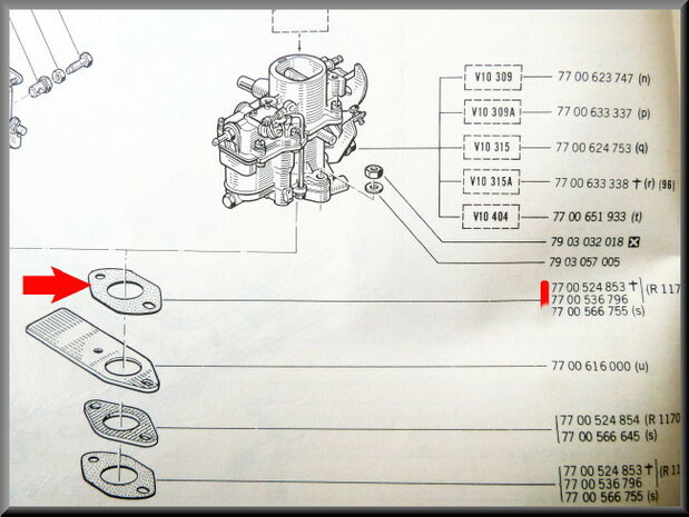Carburettor gasket (65mm)