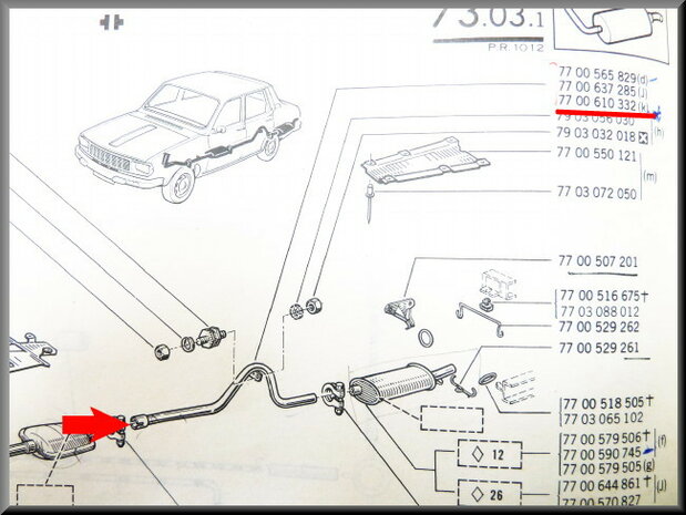 Rear pipe R12 new type