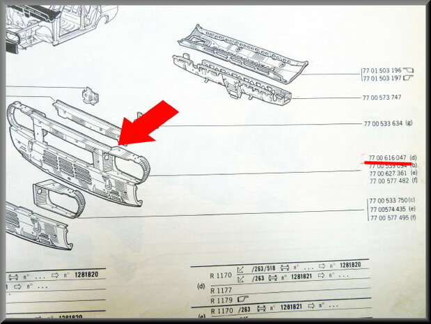 Front panel R12 old type