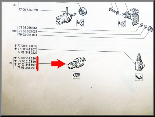 Brake light switch 