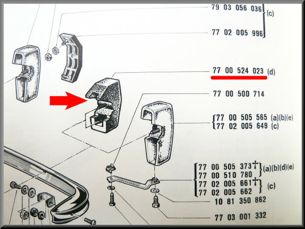 Rubber blok bumper achter links R12 Break