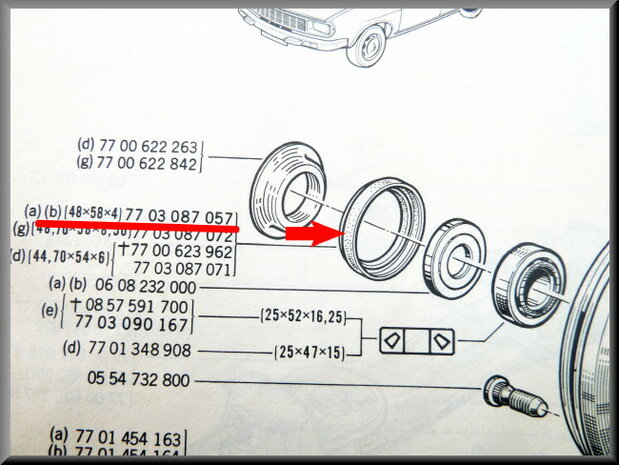 Brake drum seal (48x58x4 mm)