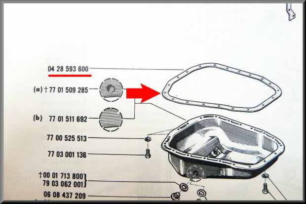 Seal oil pan R12 Gordini