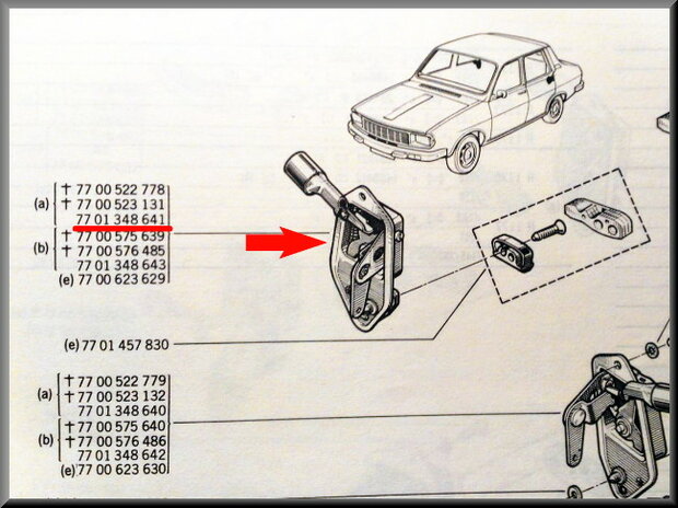 Door lock rear right