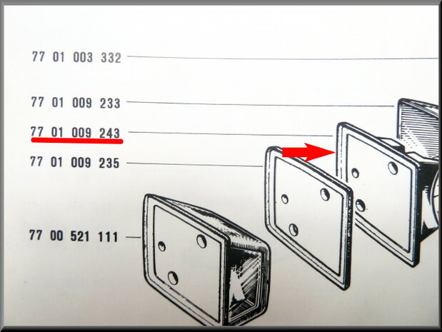 License plate lighting unit right