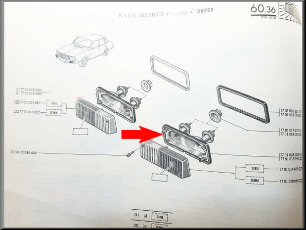 Clignotant avant gauche CIBIE 3076