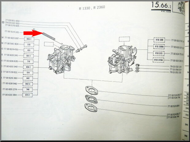 Throttle cable spring