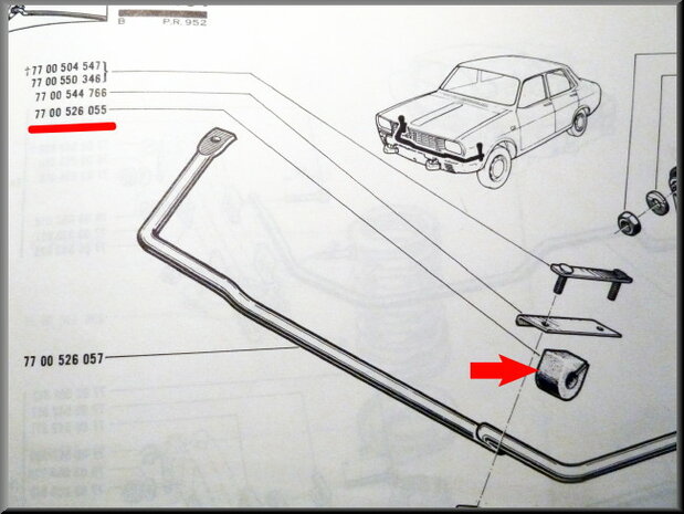 Mounting for connecting bar (hole: 25mm)