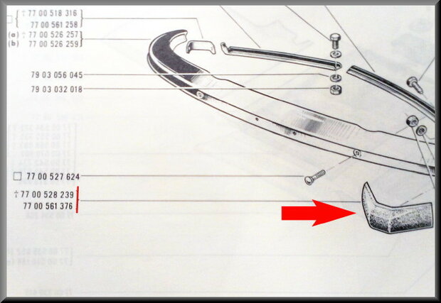 Front rubber buffer R12 Gordini.