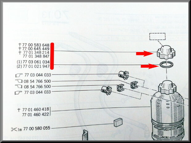 Cap and seal for the expansion tank 