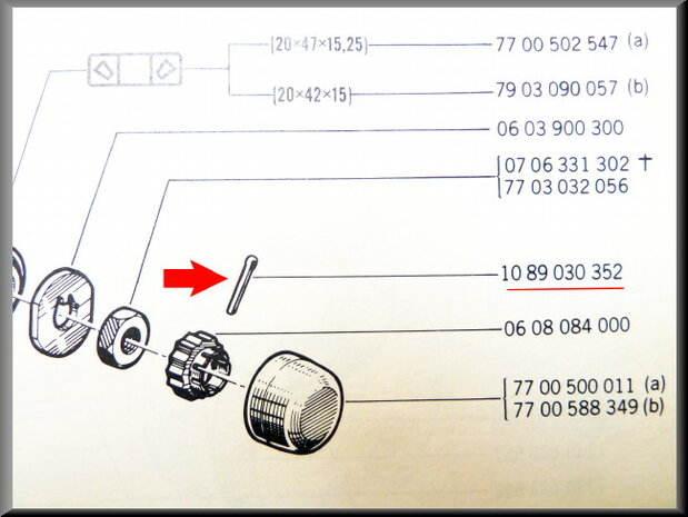 Rear axle cotter pin