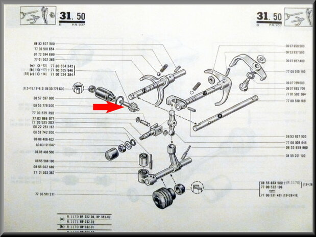 Aandrijving snelheidsmeter kabel (13 tanden)