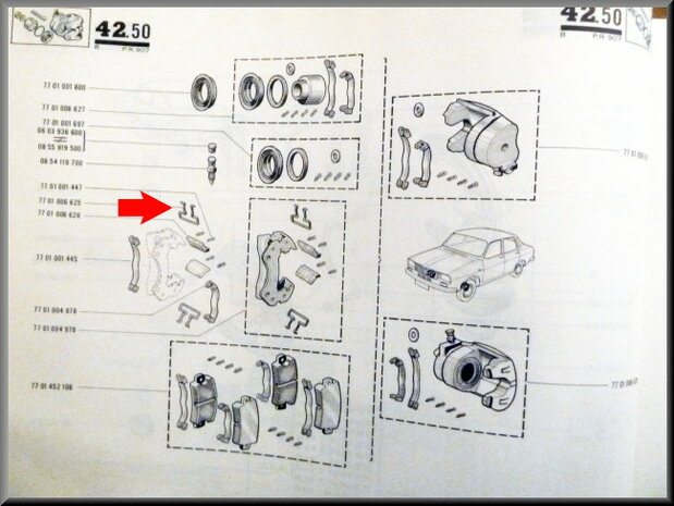 Brake caliper spring.