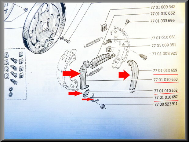 Brake adjusting set