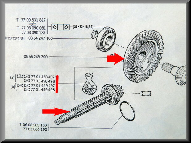 Crown wheel and pinion (9 and 34 theeth)