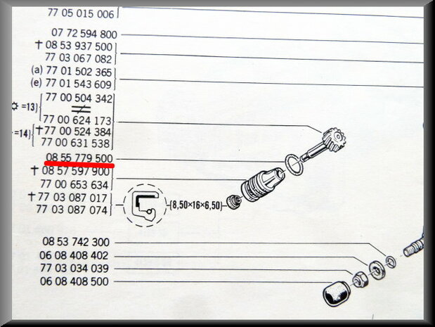 O-ring aandrijving snelheidsmeter