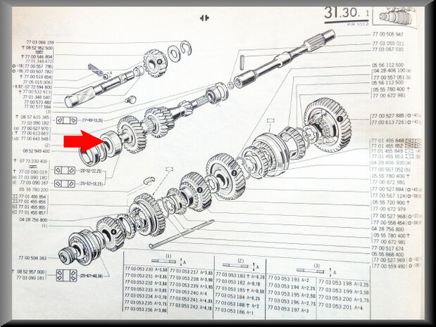 Eindlager primaire as (20-52-22,25 mm)