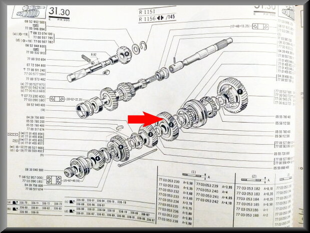 Pinion 2nd gear (38 teeth)