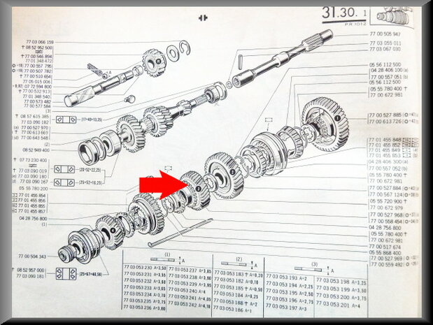 Pinion 3rd gear (37 teeth)