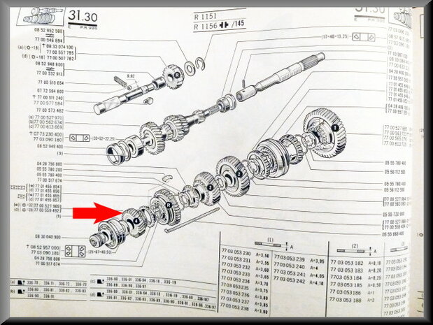 Pinion 4rd gear (29 teeth)